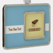 Funny Scruboloog Verzilverd Omlijst Ornament (Rechts)