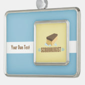 Funny Scruboloog Verzilverd Omlijst Ornament (Links)