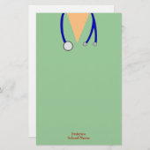 Funny scrubs neigt tot groots ontwerp briefpapier (Voorkant / Achterkant)