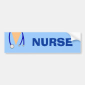 Funny Scrubs Nurse Stethoscope Bumpersticker (Voorkant)