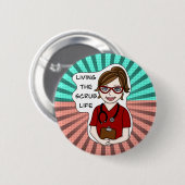Funny Scrubs Pun | Verpleegkundigen Ronde Button 5,7 Cm (Voorkant /achterkant)