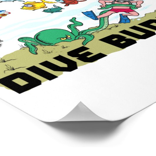 Funny Scuba Dive Buddy  Poster (Hoek)