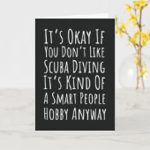 Funny Scuba Diver Cards Humor Snorkeling Ocean Kaart (Gele Bloem)
