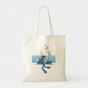 Funny Scuba Diver Cartoon - Onderwater Schrijver Tote Bag