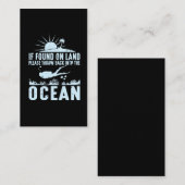 Funny Scuba Diver Gift Swimming Passion Visitekaartje (Voorkant / Achterkant)