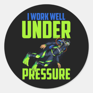 Funny Scuba Diver Joke Ronde Sticker