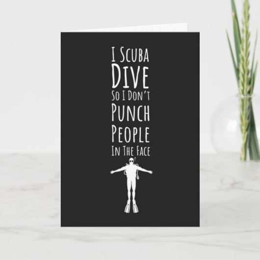 Funny Scuba Diving Cards Diver Snorkeling Humor Kaart (Voorkant)