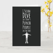 Funny Scuba Diving Cards Diver Snorkeling Humor Kaart (Gele Bloem)