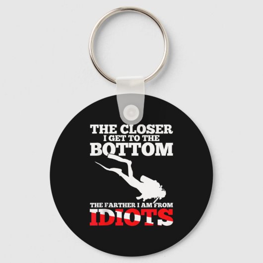 Funny Scuba Diving Flag Dive Quote Scuba Diver Gif Sleutelhanger (Voorkant)