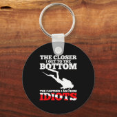 Funny Scuba Diving Flag Dive Quote Scuba Diver Gif Sleutelhanger (Voorkant)