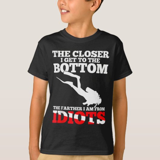 Funny Scuba Diving Flag Dive Quote Scuba Diver Gif T-shirt (Voorkant)