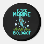 Funny Scuba Diving Gift Dive Biology Future Marine Magneet (Voorkant)