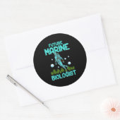 Funny Scuba Diving Gift Dive Biology Future Marine Ronde Sticker (Envelop)