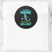 Funny Scuba Diving Gift Dive Biology Future Marine Ronde Sticker (Tas)