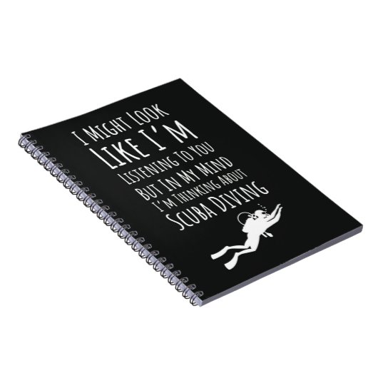 Funny Scuba Diving Gifts For Him Humor Snorkeling  Notitieboek (Rechterzijde)