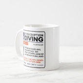Funny Scuba Diving Mok Prescription Design (Voorkant links)