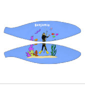 Funny scuba-duiker en cartoon van zee basketbal (Panelen)