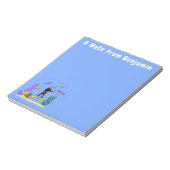 Funny scuba-duiker en cartoon van zee notitieblok (Linkerzijde)