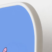 Funny scuba-duiker en cartoon van zee pickleball paddle (Links Detail)