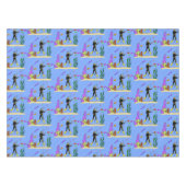 Funny scuba-duiker en cartoon van zee tafelkleed (Voorkant (Horizontaal))