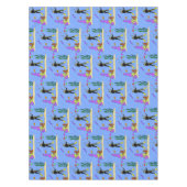 Funny scuba-duiker en cartoon van zee tafelkleed (Voorkant)