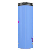 Funny scuba-duiker en cartoon van zee thermosbeker (Achterkant)