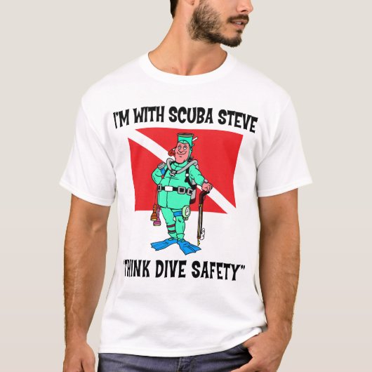 Funny SCUBA Steve T-Shirt (Voorkant)