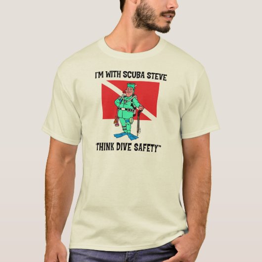 Funny SCUBA Steve T-Shirt (Voorkant)