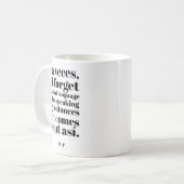 Funny Se Habla Spanglish Latino Black White Koffiemok (Voorkant links)