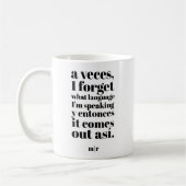 Funny Se Habla Spanglish Latino Black White Koffiemok (Links)