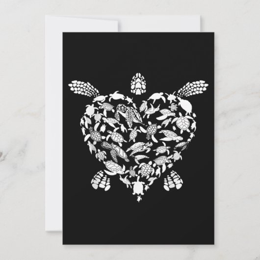 Funny Sea Turtle Gift Men Women Cool Turtles Hear Save The Date (Voorkant)