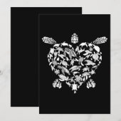 Funny Sea Turtle Gift Men Women Cool Turtles Hear Save The Date (Voorkant / Achterkant)