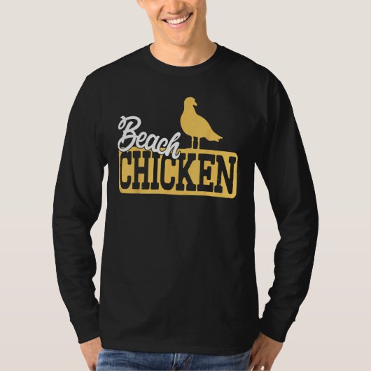 Funny Seagull Beach Chicken T-shirt (Voorkant)