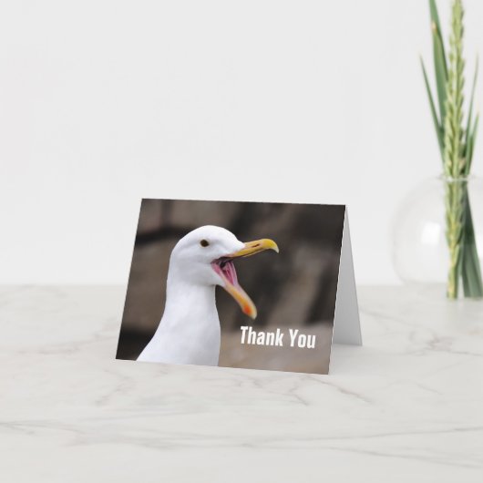 FUNNY Seagull Bedankkaart (Voorkant)