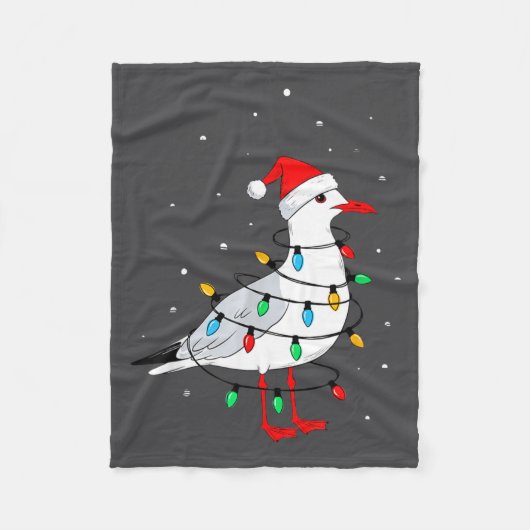Funny Seagull Bird Christmas Animal Lover  Fleece Deken (Voorkant)