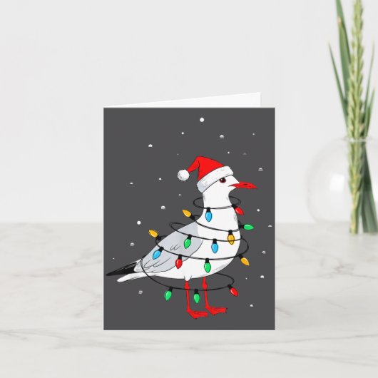 Funny Seagull Bird Christmas Animal Lover Kaart (Voorkant)