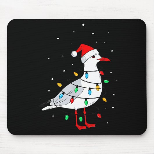 Funny Seagull Bird Christmas Animal Lover Muismat (Voorkant)