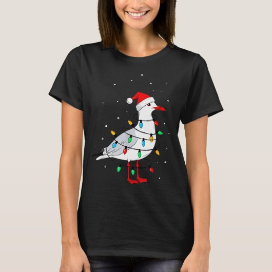 Funny Seagull Bird Christmas Animal Lover  T-shirt (Voorkant)