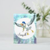 Funny seagull briefkaart (Staand voorkant)
