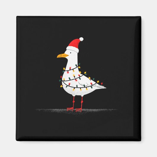 Funny Seagull Christmas Graphics Animal Lights Lov Magneet (Voorkant)