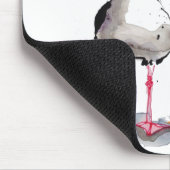 Funny seagull ink tekening — komische zeegarens muismat (Hoek)