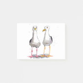 Funny seagull ink tekening — komische zeegarens post-it® notes (Voorkant)