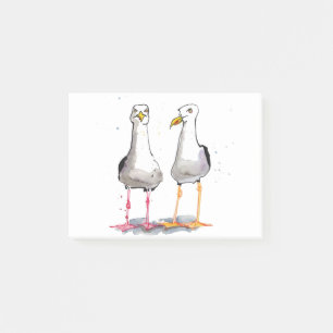 Funny seagull ink tekening — komische zeegarens post-it® notes