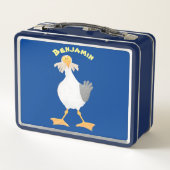 Funny seagull met Franse frieten cartoon (Achterkant)