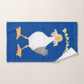 Funny seagull met Franse frieten cartoon Bad Handdoek (Handdoek)
