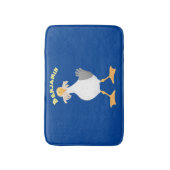 Funny seagull met Franse frieten cartoon Badmat (Voorkant Verticaal)