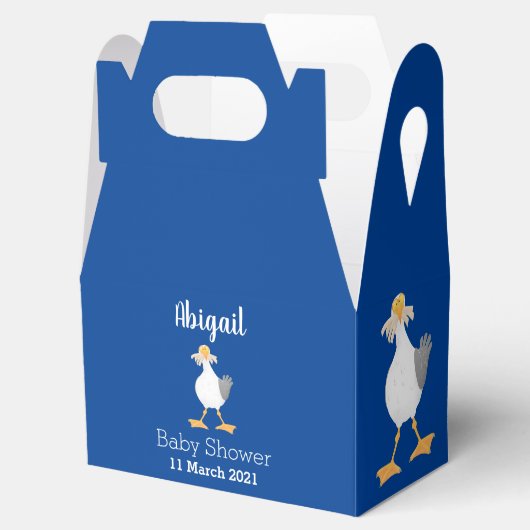 Funny seagull met Franse frieten cartoon Bedankdoosjes (Geopend)