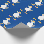 Funny seagull met Franse frieten cartoon Cadeaupapier (Hoek)