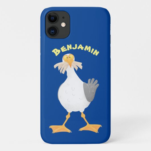 Funny seagull met Franse frieten cartoon Case-Mate iPhone Case (Achterkant)