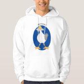 Funny seagull met Franse frieten cartoon Hoodie (Voorkant)